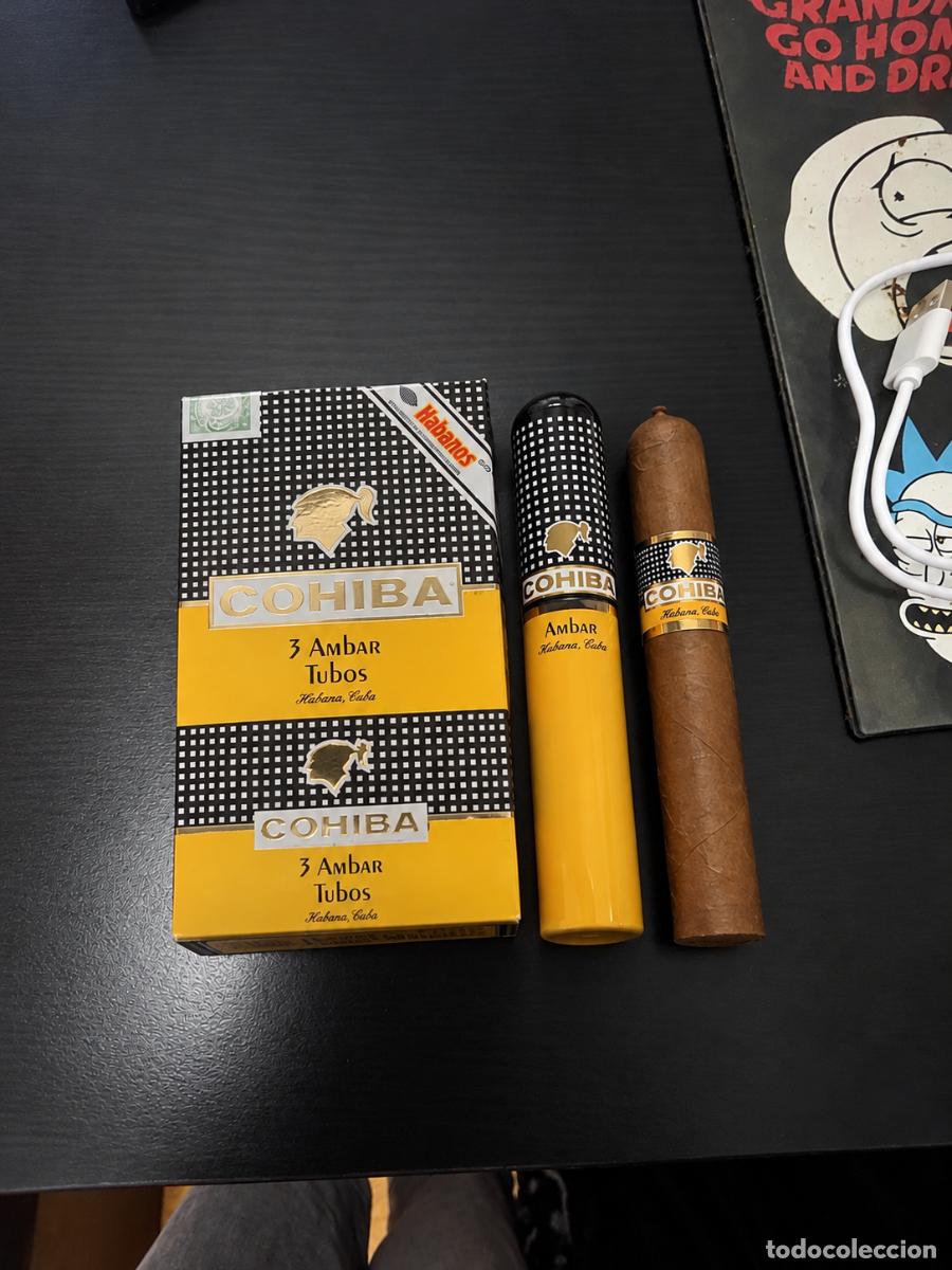Cajas de puros: Cohiba &Aacute;mbar caja de 3 puros