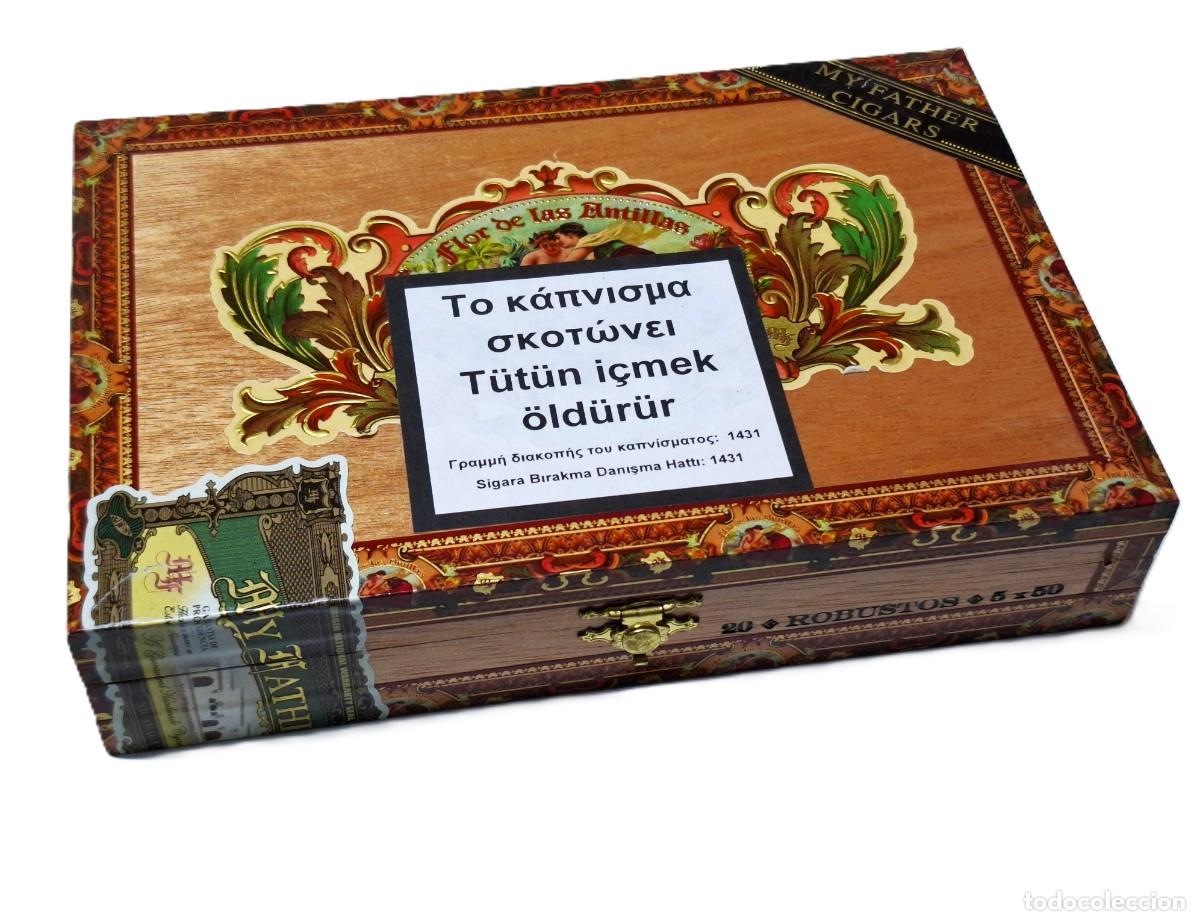 Cajas de puros: CAJA DE PUROS MADERA - FLOR DE LAS ANTILLAS - 23X15.5X4.5 CM - VACIA