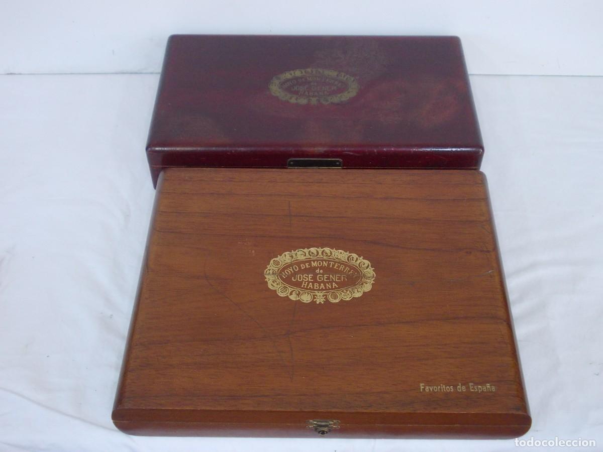 Cajas de puros: PAREJA DE CAJAS HUMIDOR JOSE GENER HOYO DE MONTERREY HABANA CUBA