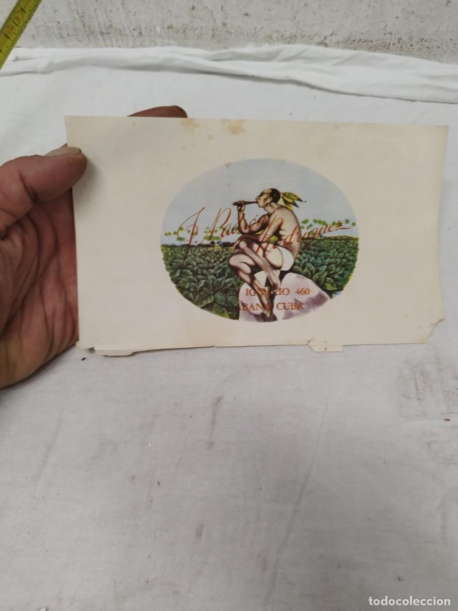Cajas de puros: Antigua Etiqueta De Puros J. Padr&oacute;n Habana Cuba - Vitola / Litograf&iacute;a Vintage.