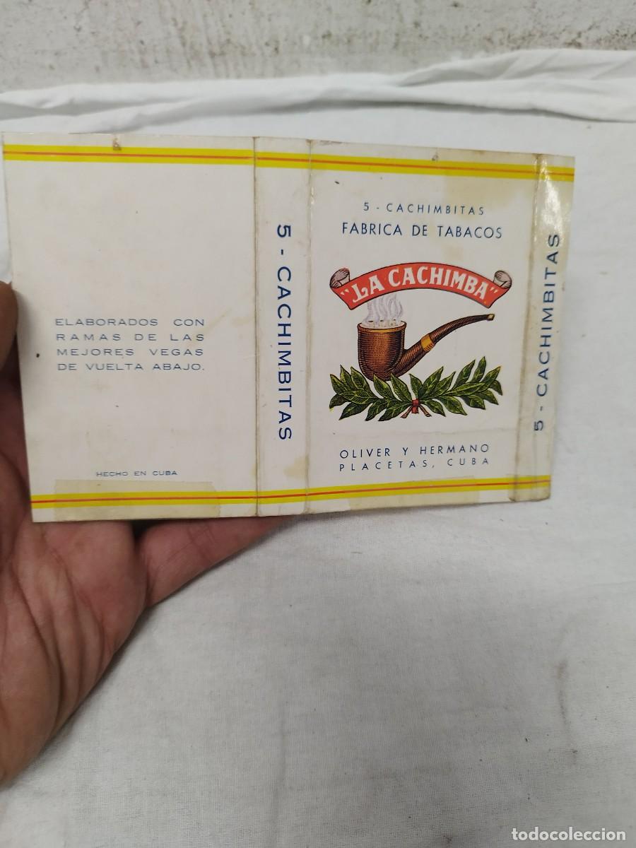 Cajas de puros: Antigua Habilitaci&oacute;n / Etiqueta de Caja de Tabaco Cuba - La Cachimba - Placetas - Oliver y Hno.