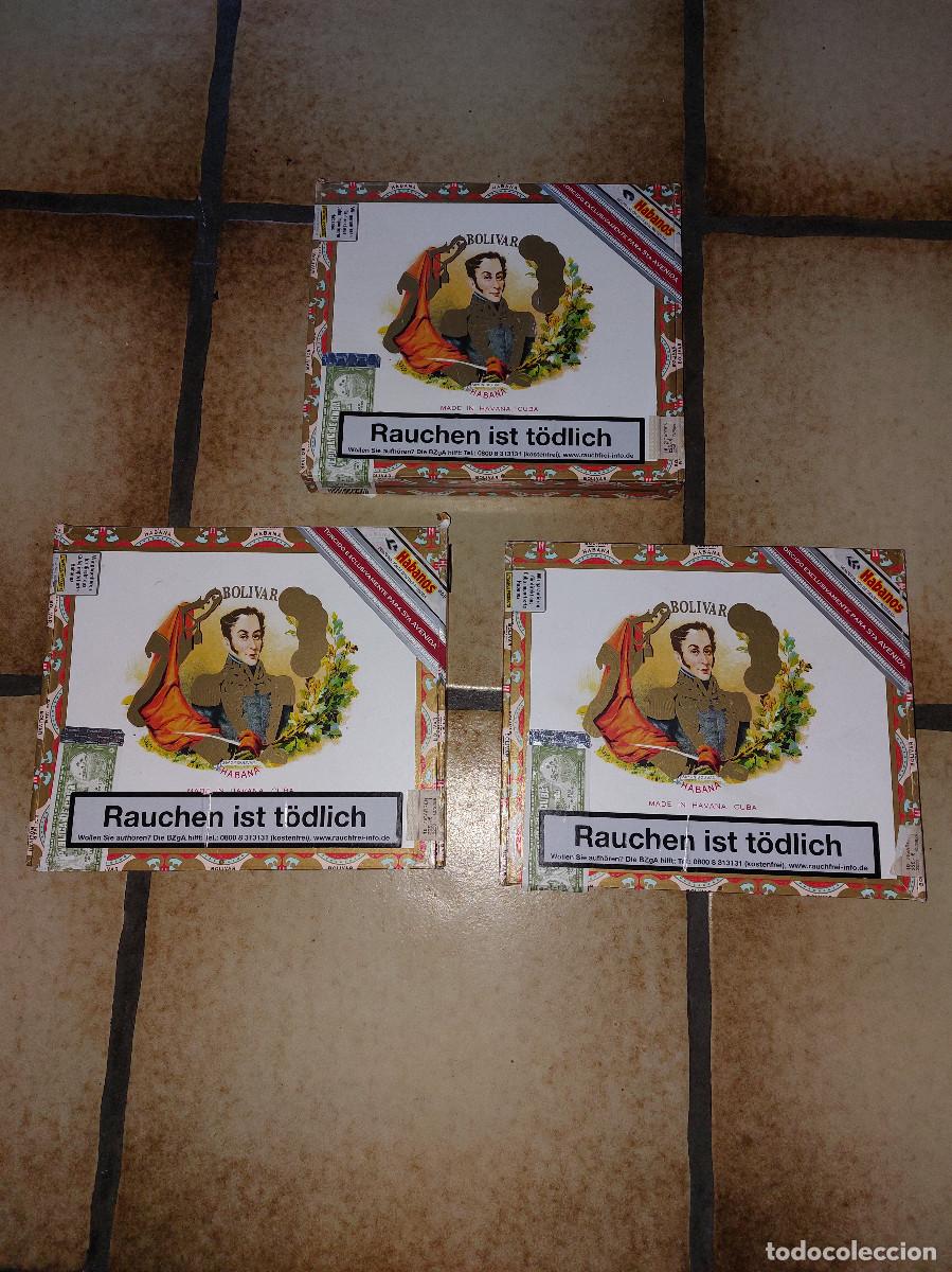 Cajas de puros: 3 cajas Bolivar Tesoro ORIGINAL sin tabacos excelente estado
