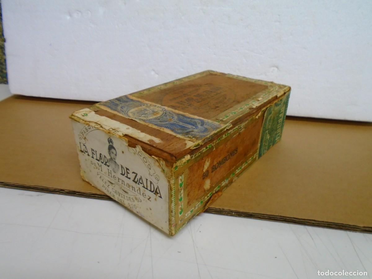 Cajas de puros: PINAR DEL RIO(CUBA)ANTIGUA CAJA DE&rdquo;LA FLOR DE ZAIDA&rdquo;DE M.HERNANDEZ,50 BOMBONES.RARA.