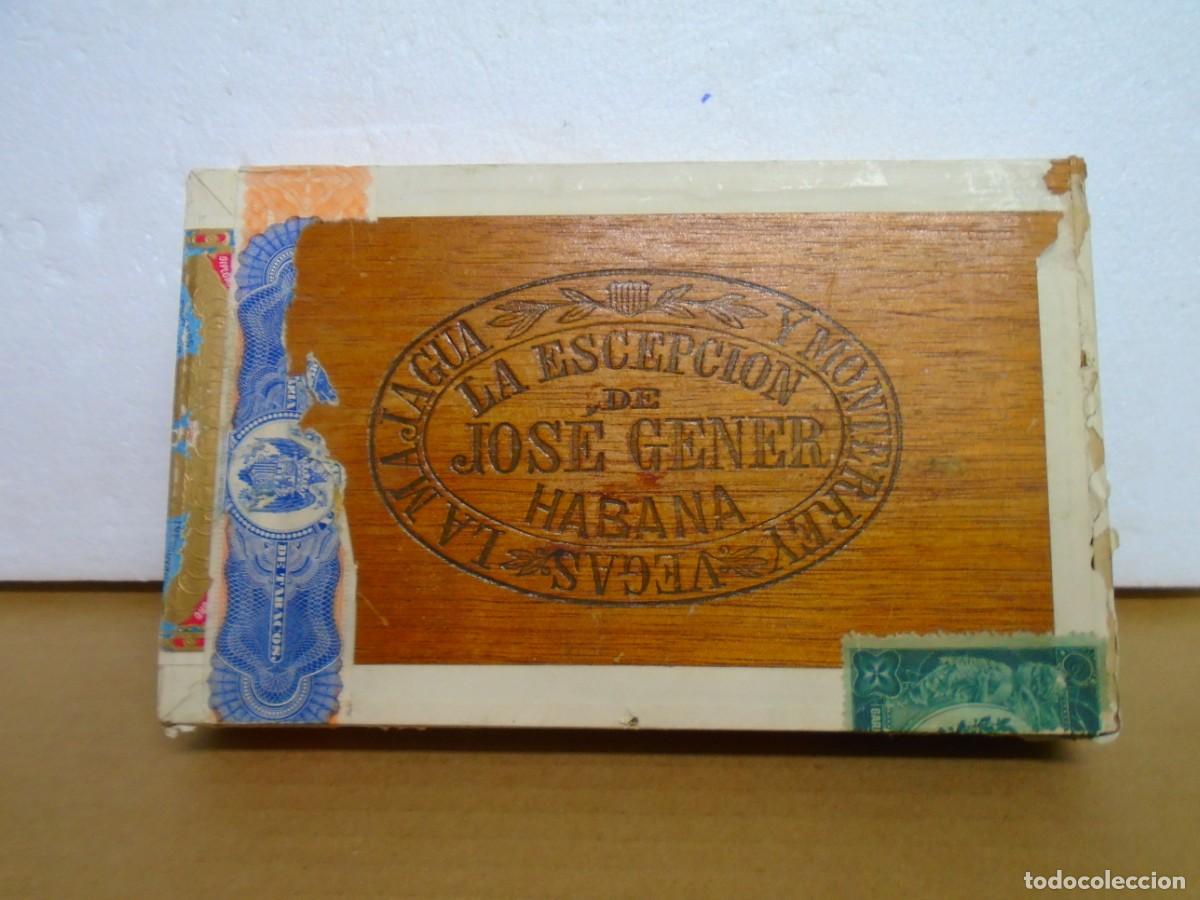 Cajas de puros: HABANA(CUBA)ANTIGUA CAJA VACIA DE&rdquo;LA ESCEPCION DE JOSE GENER&rdquo;25 MAGNIFICOS.