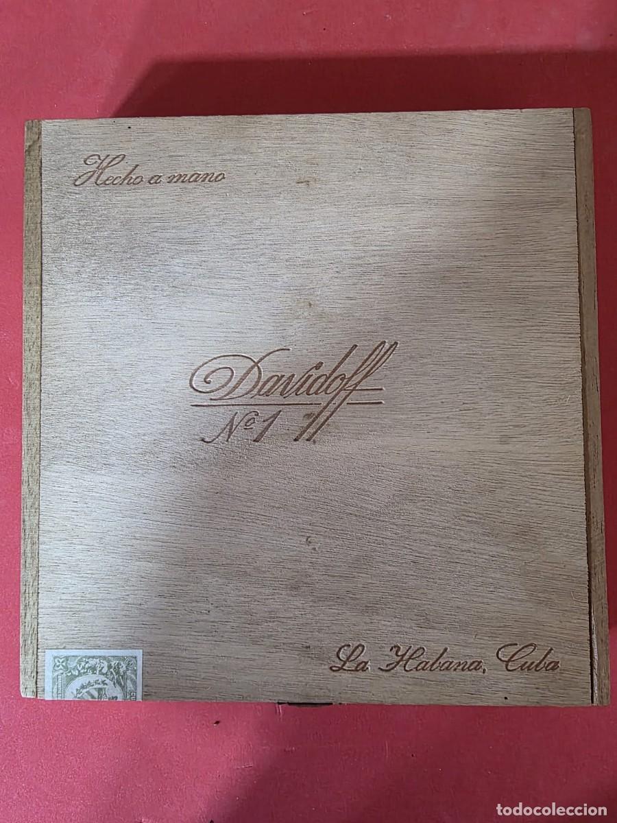 Cajas de puros: Caja de puros habanos 25 Davidoff n&ordm; 1 (completa)