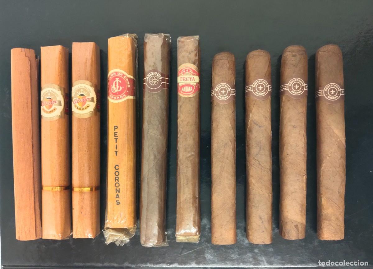 Cajas de puros: Lote de 10 puros. Montecristo, Troya, Flor de Cano, &Aacute;lvaro...