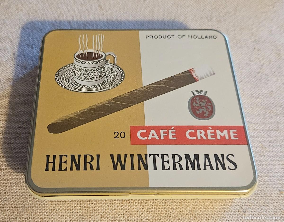 Cajas de puros: Caja puritos Henri Wintermans 20 Caf&eacute; Cr&egrave;me met&aacute;lica a&ntilde;os 90 product of Holland