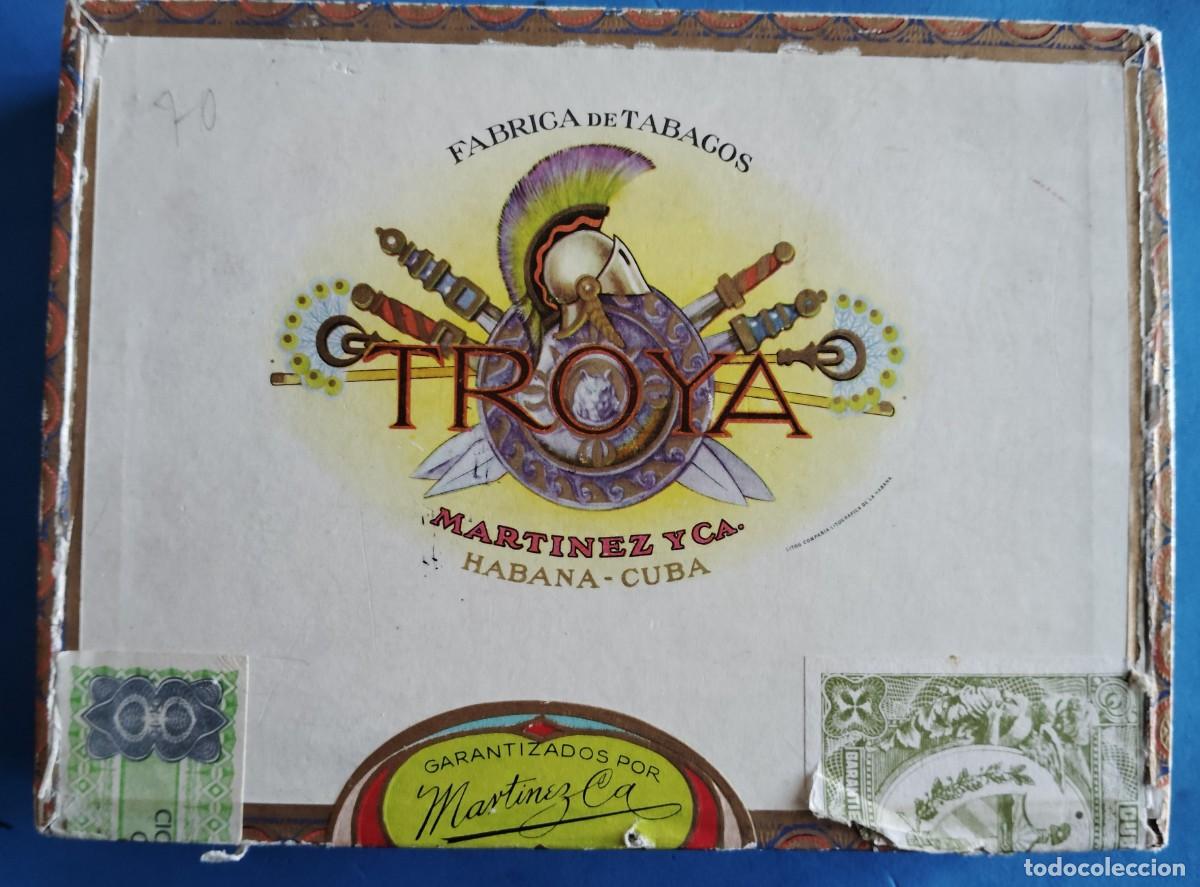 Cajas de puros: CAJA PUROS. MARTINEZ Y CA. TROYA.. HABANA-CUBA..EL ENVIO CERTIFICADO ESTA INCLUIDO .
