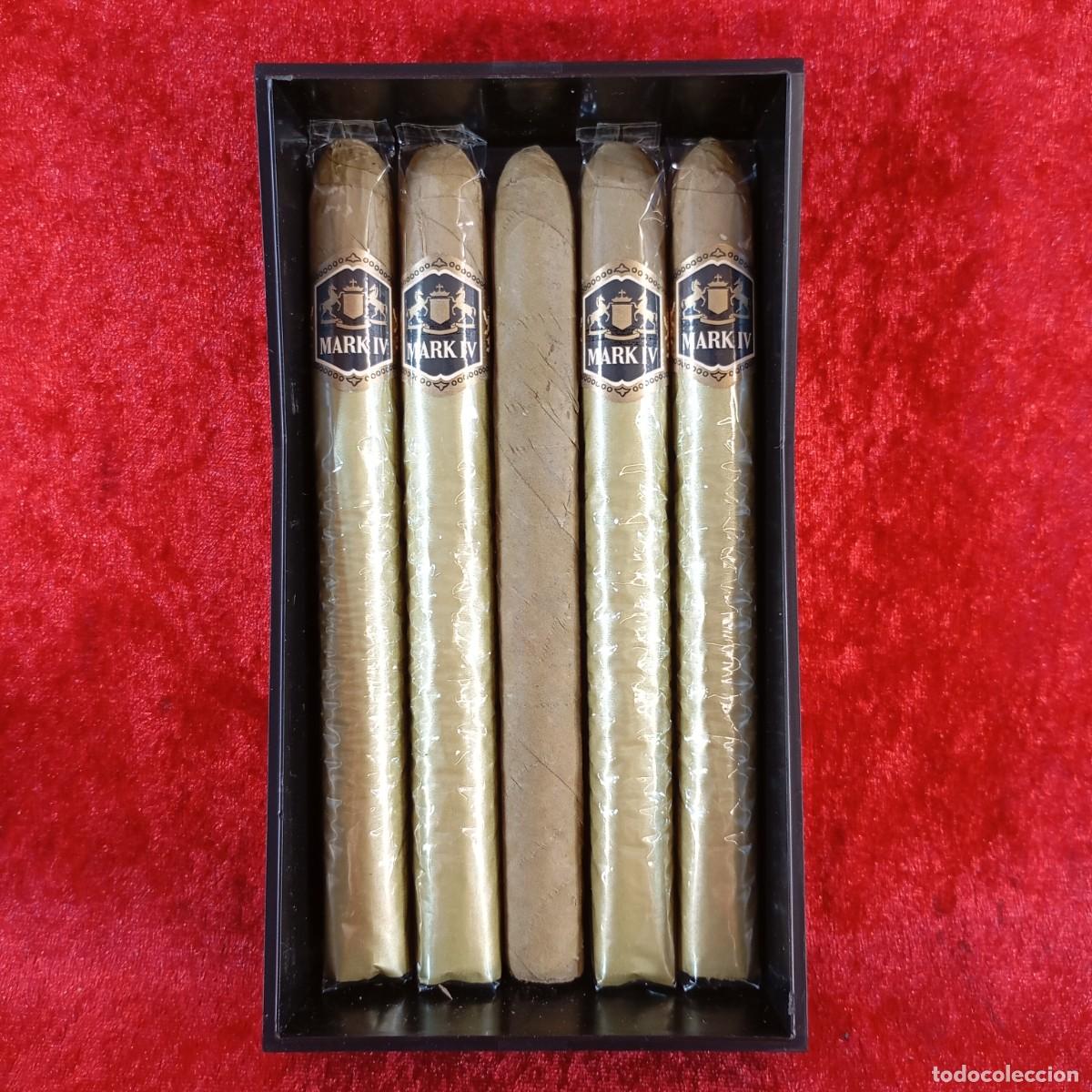 Cajas de puros: CAJA VINTAGE DE 5 PUROS - MARCA MARK IV MAGNATES - 1990'S