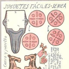 Coleccionismo Recortables: JUGUETES FACILES. SERIE A. CARRO Y PERRITO. 12 X 9 CM.. Lote 4903372