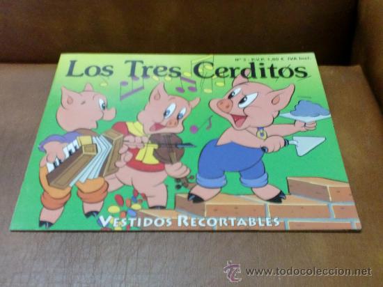 RECORTABLES CLÁSICOS Nº3.-LOS TRES CERDITOS (Coleccionismo - Recortables - Animales)