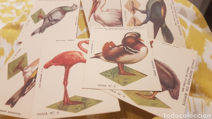 Coleccionismo Recortables: 7 cromos recortables de aves - Foto 1 - 195435966