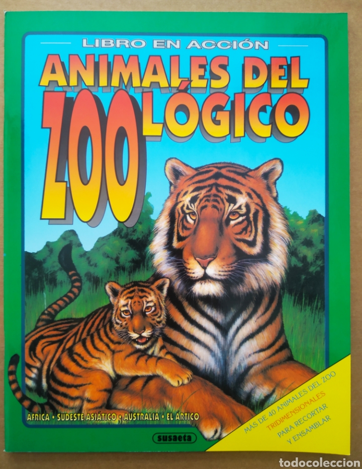 Coleccionismo Recortables: Libro en Acción: Animales del Zoológico (Susaeta, 1993). Ilustraciones de Daniel Smith. - Foto 1 - 258844200