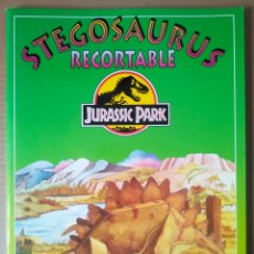 Coleccionismo Recortables: STEGOSAURUS RECORTABLE: JURASSIC PARK/PARQUE JURÁSICO (SUSAETA, 1993). GRAN FORMATO.. Lote 281896163