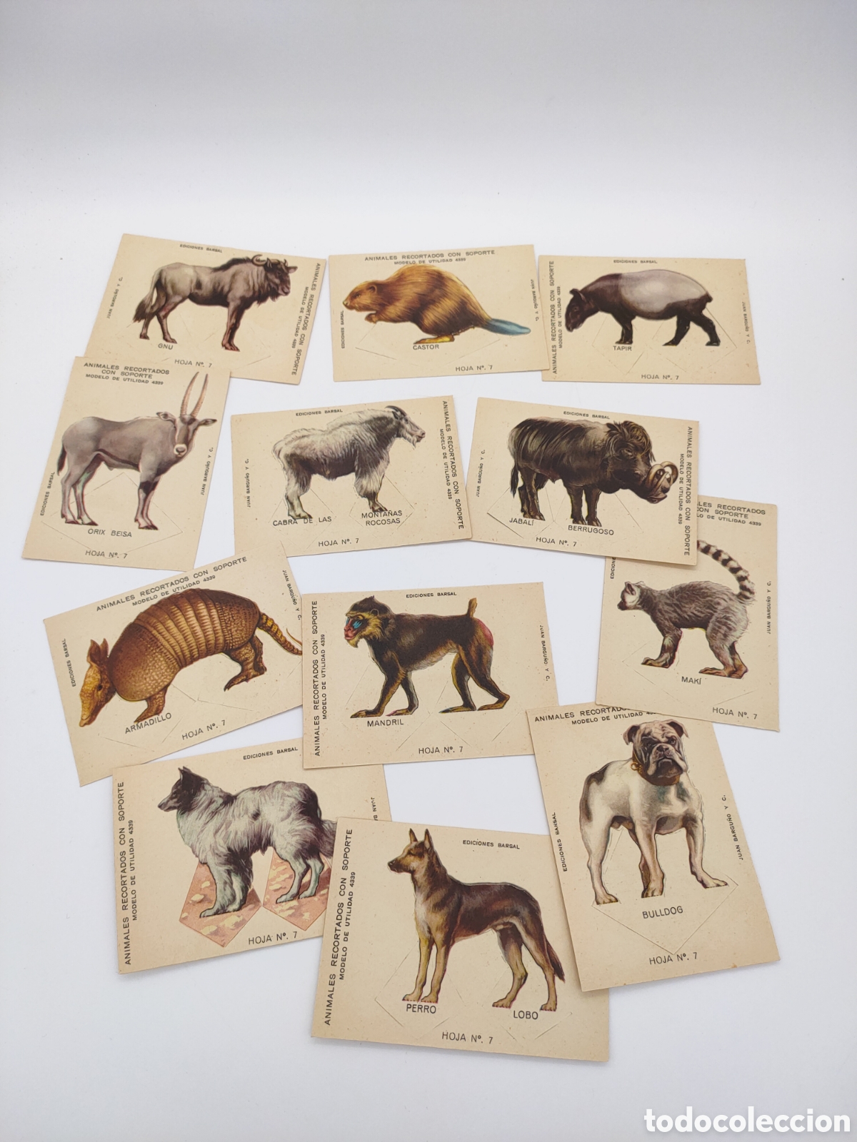 Coleccionismo recortables: Recortables de animales ediciones Barsal - Foto 2