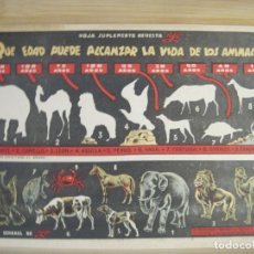 Coleccionismo Recortables: QUE EDAD PUEDE ALCANZAR LA VIDA DE LOS ANIMALES-RECORTABLE-REVISTA YO-VER FOTOS-(K-9083). Lote 394525984