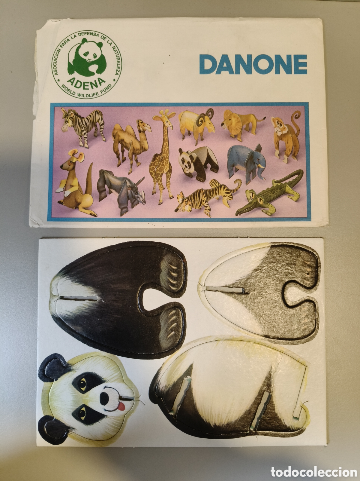 Coleccionismo Recortables: Figura 3D Danone Adena Oso Panda