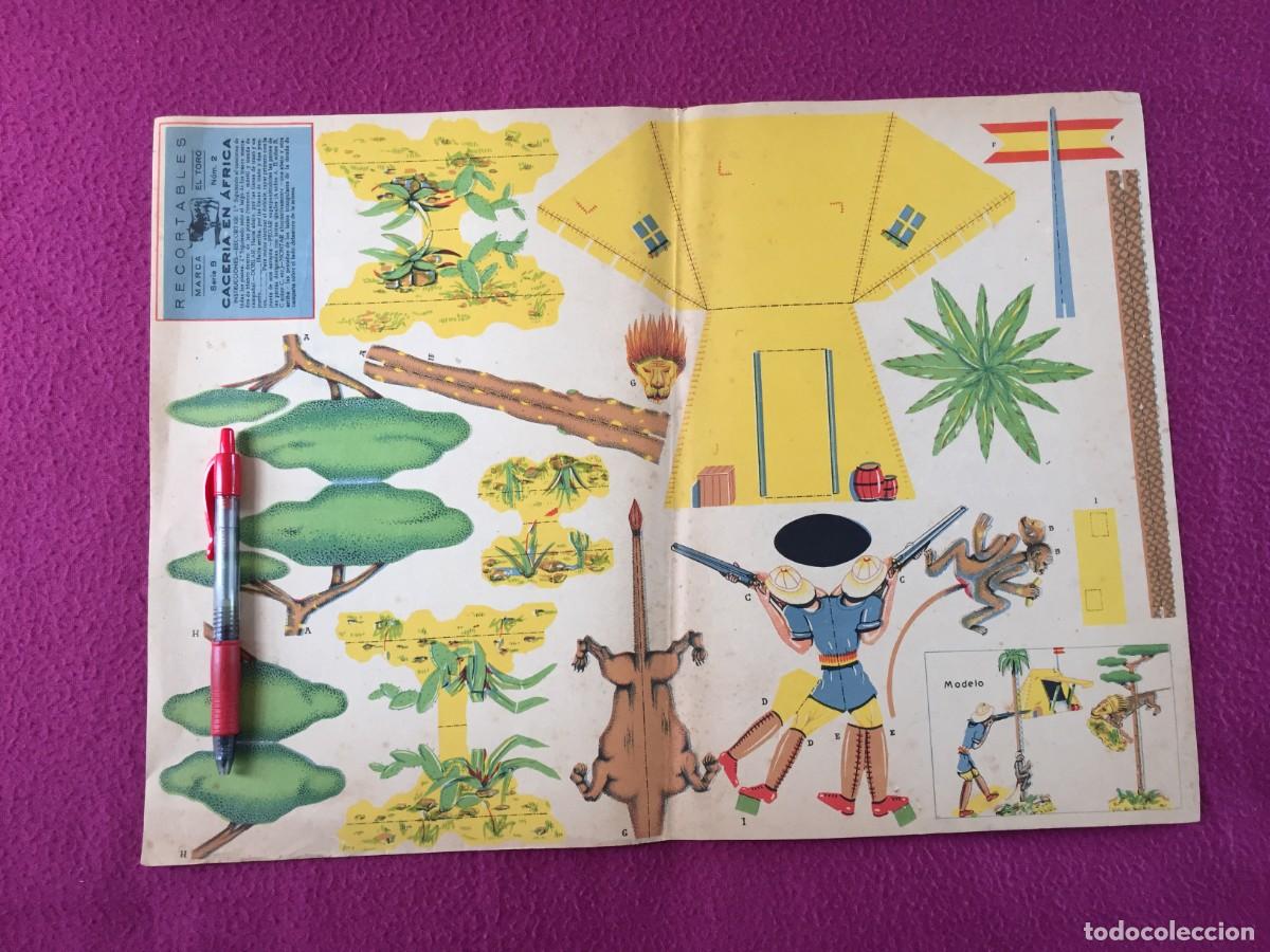 Coleccionismo Recortables: ANTIGUO RECORTABLE 'EL TORO'.- CACER&Iacute;A EN AFRICA.- SERIE B N&ordm; 2 --- A&Ntilde;OS 40