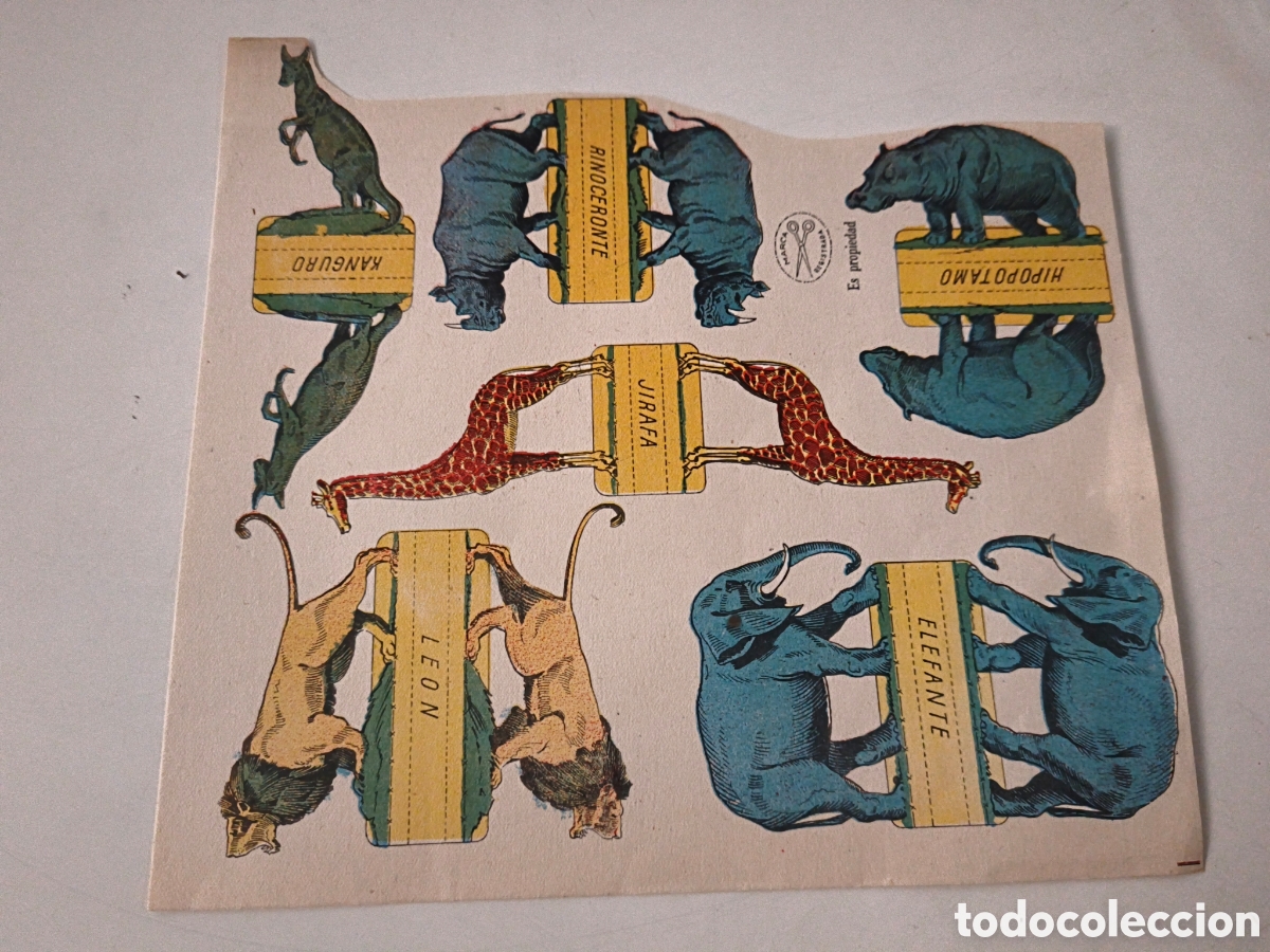 Coleccionismo recortables: Recortables Animales de la selva