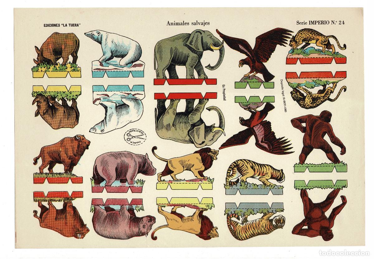 Coleccionismo recortables: RECORTABLE ANIMALES SALVAJES - LA TIJERA /SERIE IMPERIO N&ordm; 24.