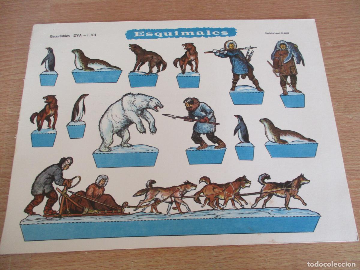 Coleccionismo recortables: RECORTABLES EVA, 1.101. ESQUIMALES- MIDE 22.5 X 30 CM.