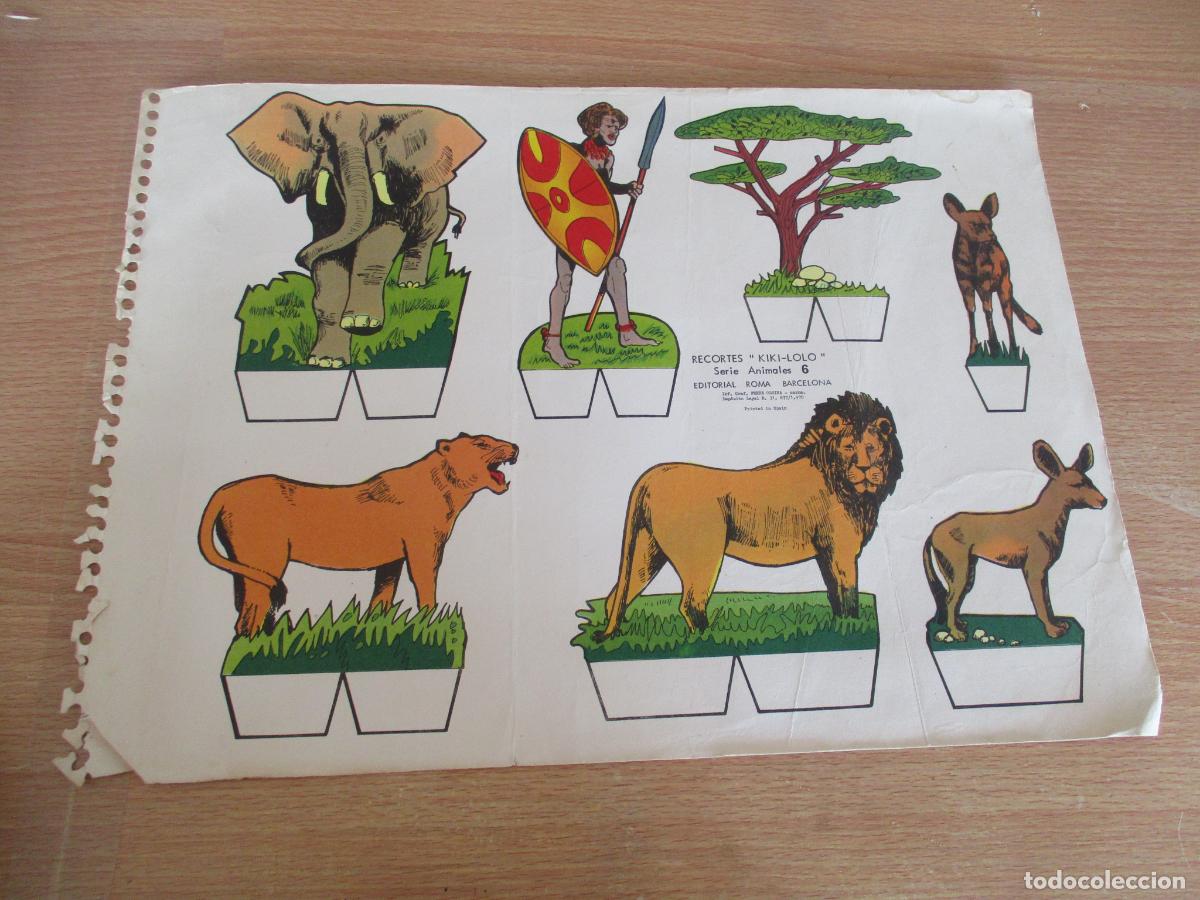 Coleccionismo recortables: EDITORIAL ROMA- RECORTABLES KIKI-LOLO, SERIE ANIMALES N&ordm;, 6.- MIDE 26 X 35 CM.-1970