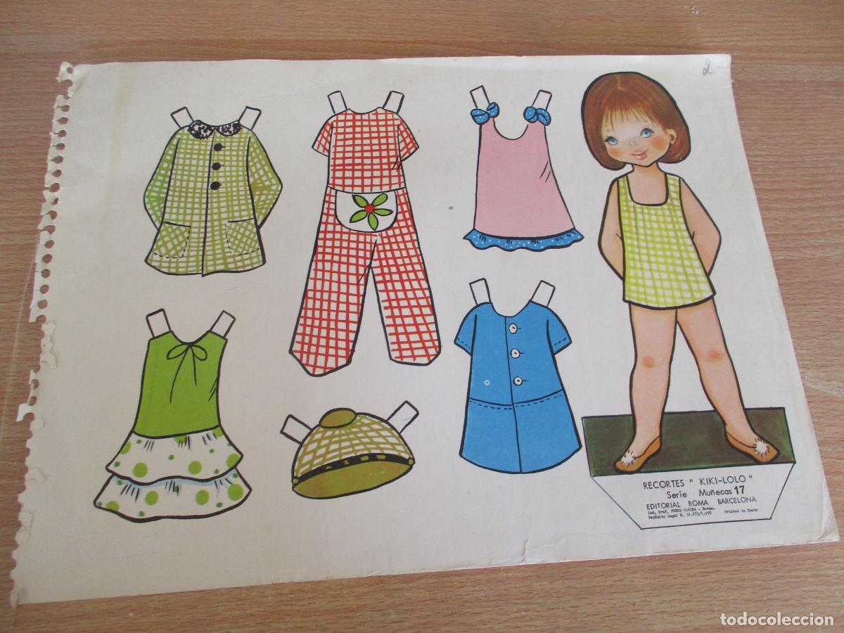 Coleccionismo recortables: EDITORIAL ROMA-RECORTABLES E KIKI-LOLO, SERIE MU&Ntilde;ECAS N&ordm;. 17 - MIDE 25 X 35 CM.-1970