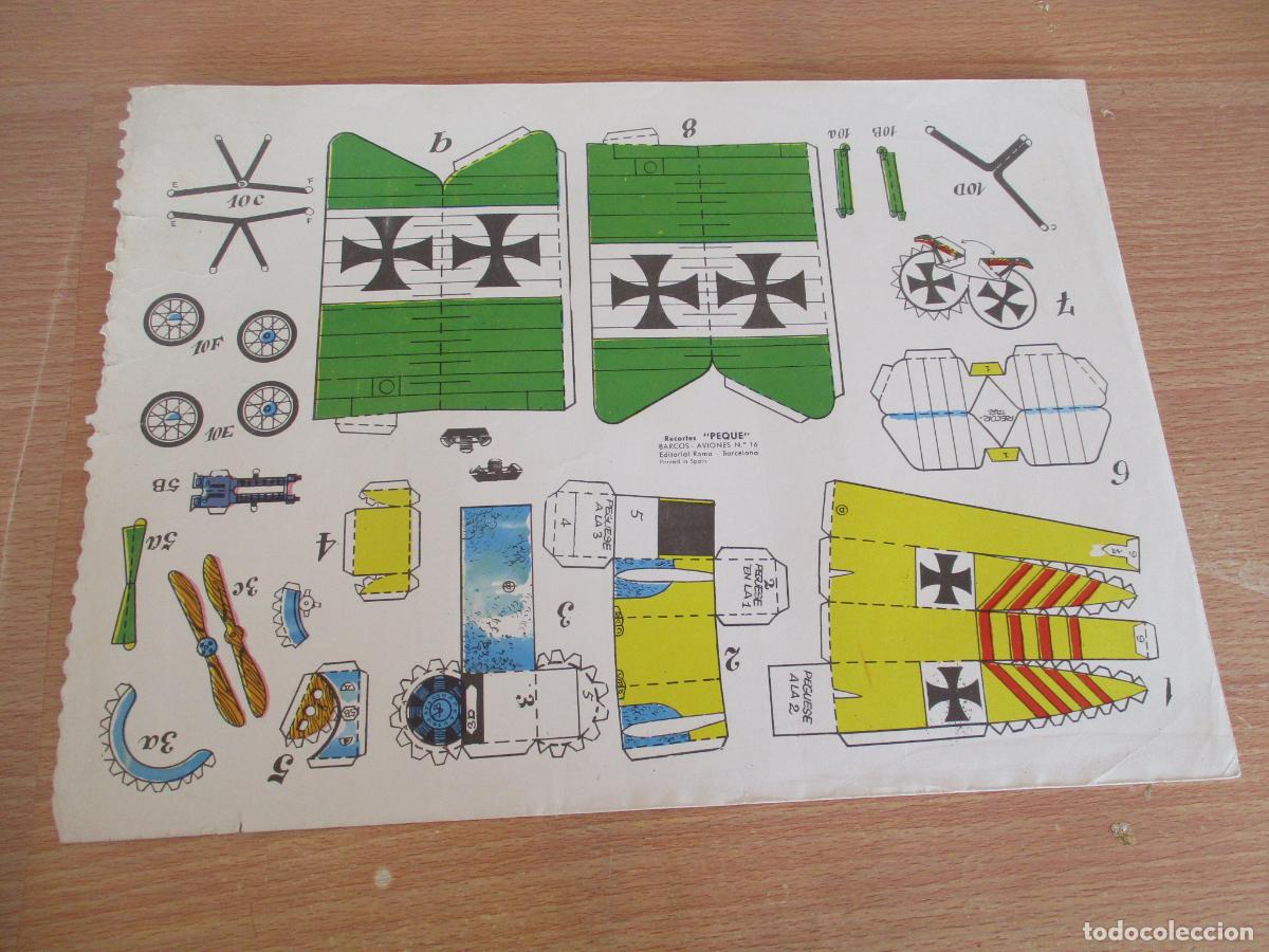 Coleccionismo recortables: RECORTES PEQUE-BARCOS -AVIONES N&ordm;. 16-EDITORIAL ROMA- 24 X 33 CM.