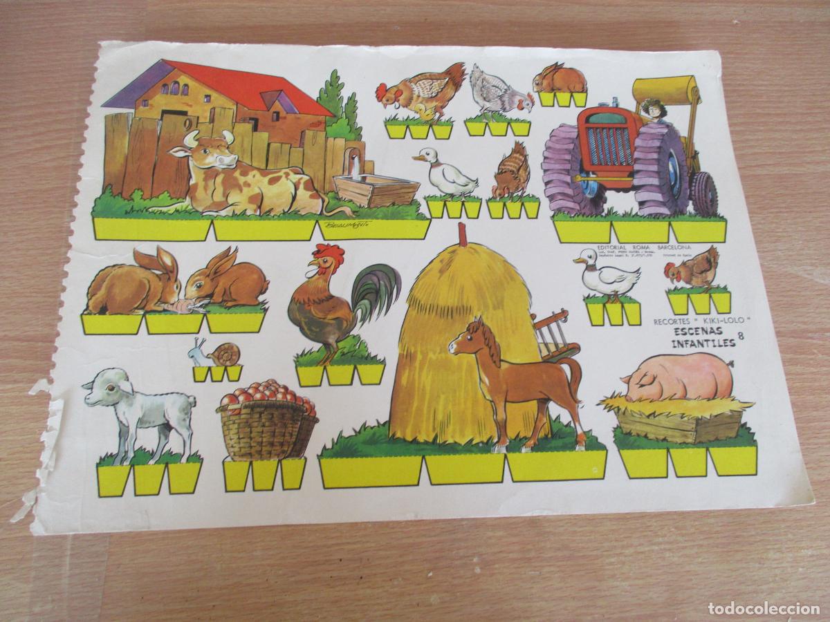 Collezionismo Figurine da Ritagliare: RECORTES KIKI-LOLO, ESCENAS INFANTILES N&ordm;. 8-EDITORIAL ROMA- 26 X 36 CM.. -1970