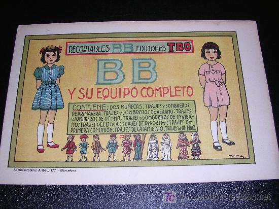 Coleccionismo recortables: RECORTABLES BB EDICIONES TBO, BB Y SU EQUIPO COMPLETO - Foto 1