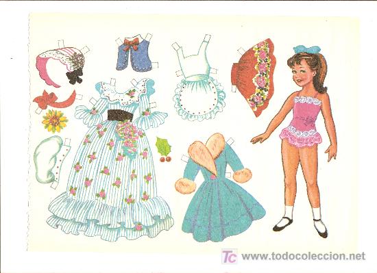Coleccionismo recortables: Mu&ntilde;eca recortable. 19 x 26 cm - Foto 1