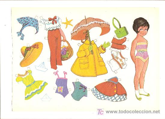 Coleccionismo recortables: Mu&ntilde;eca recortable. 19 x 26 cm - Foto 1