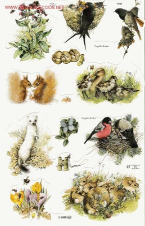 Coleccionismo recortables: Recortable ingl&eacute;s ANIMALITOS - Foto 1