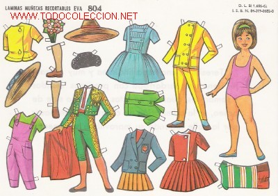 Coleccionismo recortables: MU&Ntilde;ECA RECORTABLE DE 1962 - Foto 1