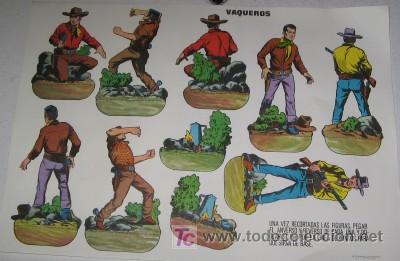 Coleccionismo recortables: L&Aacute;MINA RECORTABLE ESTAMPAS DE ESPA&Ntilde;A, VAQUEROS - Foto 1