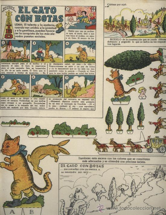 Coleccionismo recortables: RECORTABLE EL GATO CON BOTAS DE EDICIONES TBO - Foto 1