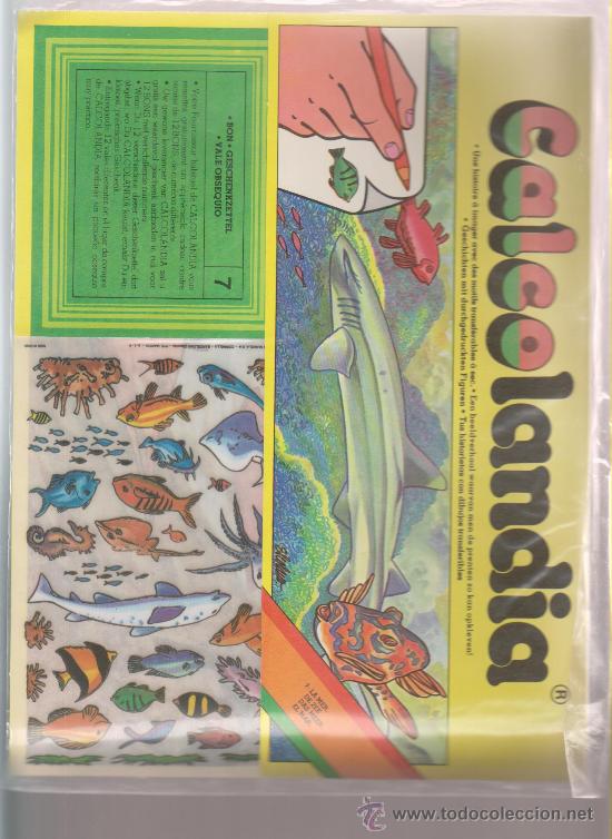Coleccionismo recortables: LOTE DE CALCOLANDIA PECES - Foto 1