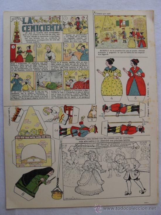 Coleccionismo recortables: RECORTABLE TBO.LA CENICIENTA - Foto 1
