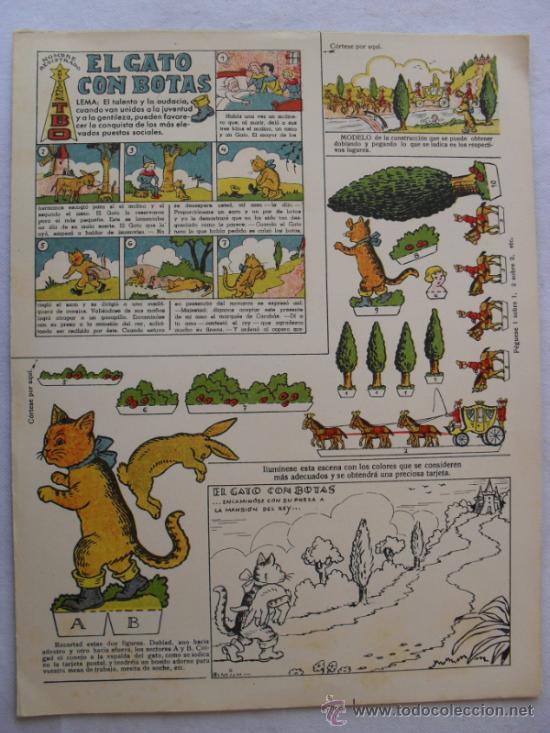 Coleccionismo recortables: RECORTABLE TBO EL GATO CON BOTAS - Foto 1