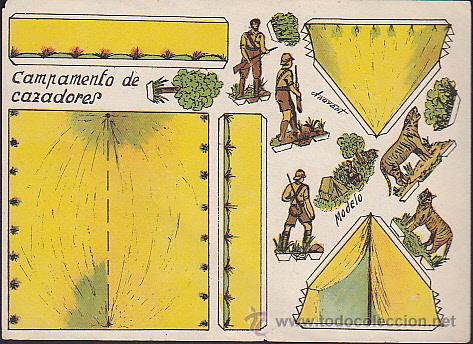 Coleccionismo recortables: RECORTABLE CAMPAMENTO DE CAZADORES - Foto 1