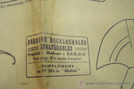 Coleccionismo recortables: PAPEL CON PATRONES DE MODA DE LOS A&Ntilde;OS 20 - Foto 4