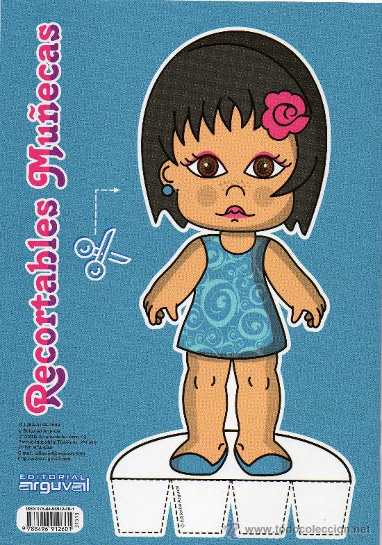 Coleccionismo recortables: LIBRO CON 2 MU&Ntilde;ECAS Y 8 P&Aacute;GINAS RECORTABLES . - Foto 2