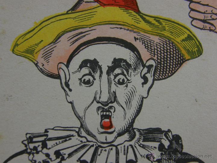 Coleccionismo Recortables: recortable para elaborar marioneta gignol guiñol pierrot colombina PANTIN Francia ppio S.XX 36x26 cm - Foto 5 - 291413133