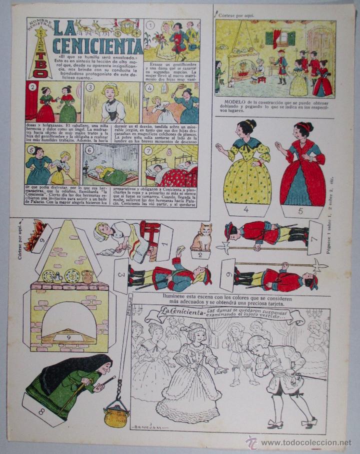 Coleccionismo recortables: RECORTABLE DE CUENTO INFANTIL , LA CENICIENTA , EDICIONES TBO - Foto 1