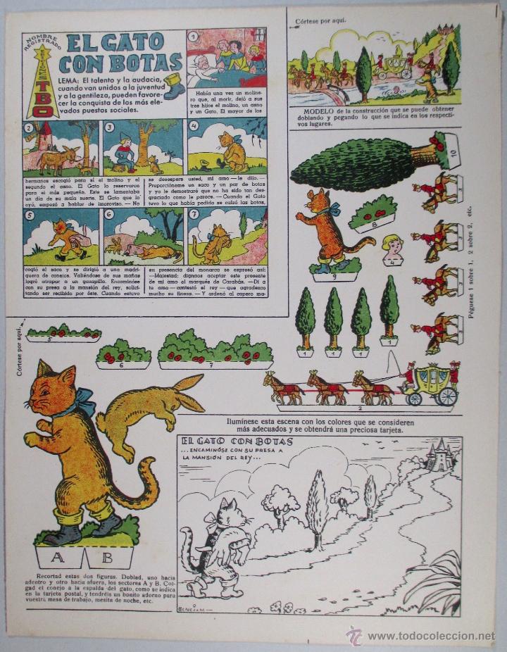 Coleccionismo recortables: RECORTABLE DE CUENTO INFANTIL , EL GATO CON BOTAS , EDICIONES TBO - Foto 1