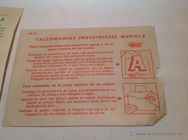 Coleccionismo recortables: Calcomanias NUBIOLA - Foto 4