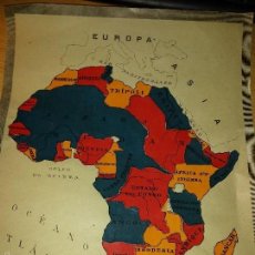 Colecionismo Recortáveis: ANTIGUO MAPA DE AFRICA . ED SEIX BARRAL . RECORTABLE , 30 / 24 CM , TIPO PUZZLE. Lote 60734027
