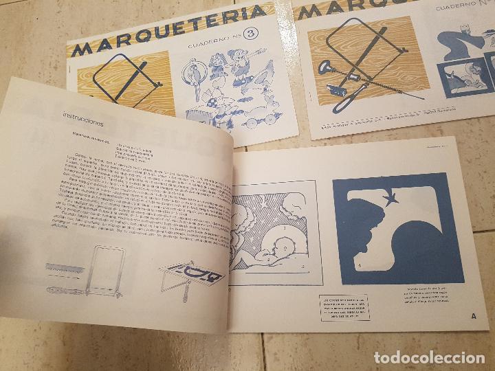 Coleccionismo Recortables: ANTIGUO LOTE 3 UDS CUADERNO ESCOLAR MARQUETERIA 1960 EDITORIAL MIGUEL SALVATELLA MANUALIDADES - Foto 2 - 73052535