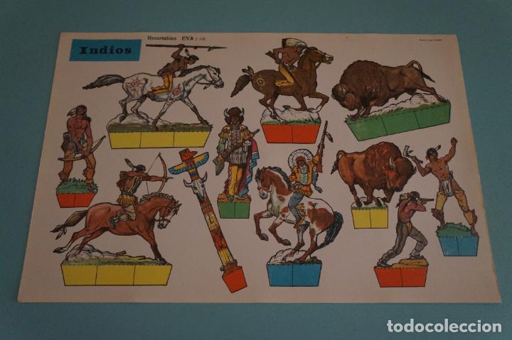 Coleccionismo recortables: RECORTABLE DE INDIOS A&Ntilde;O 1965 DE RECORTABLES EVA - Foto 1