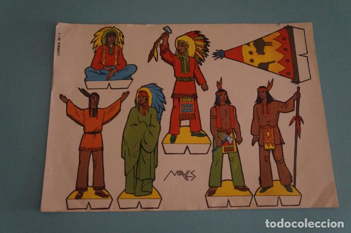 Coleccionismo recortables: RECORTABLE DE INDIOS A&Ntilde;OS 1970 DE MAVES - Foto 1